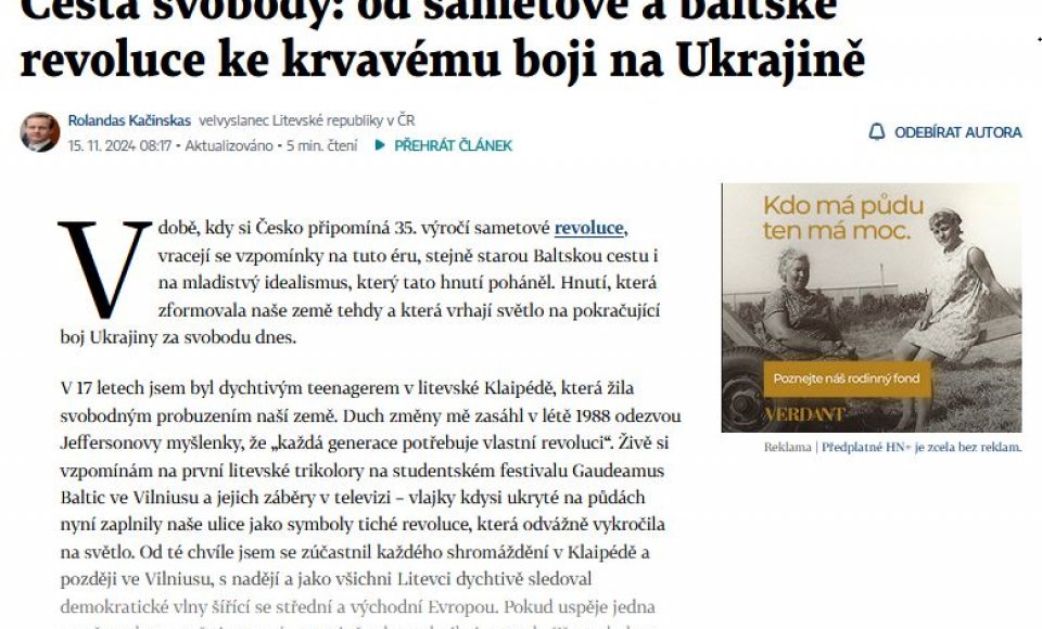 The Freedom Way: From Velvet and Baltic to Ukraine’s Bloody Struggle